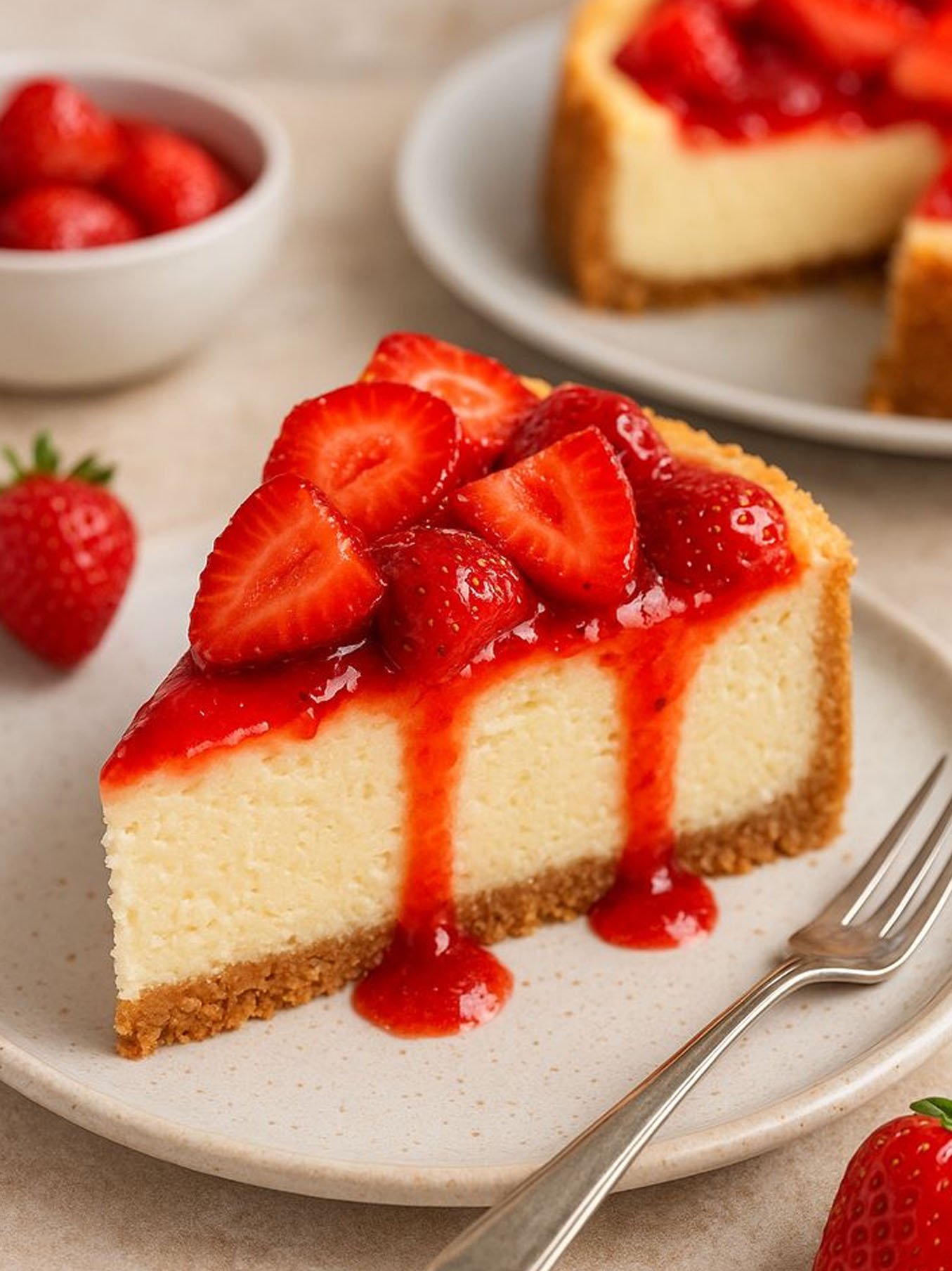 CHEESECAKE  STRAWBERRY SLAB